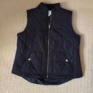 Charter club women’s  black nylon quilted vest